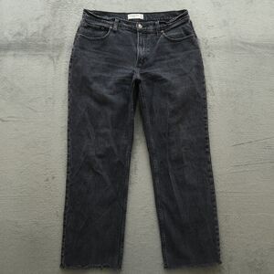 Abercrombie & Fitch Women's Straight Leg Jeans in Washed Black